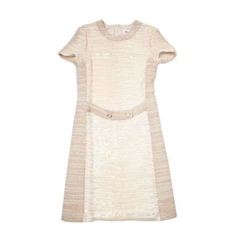 chanel beige drsss|Chanel ready to wear dress.